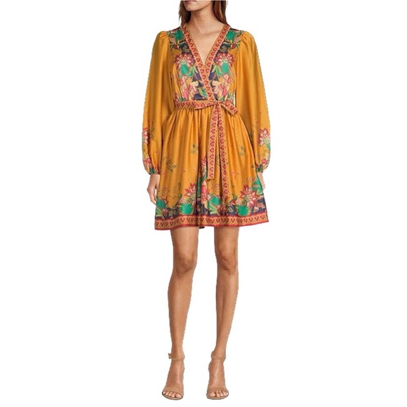 ANTONIO MELANI Dresses & Skirts - Antonio Melani | Emma Floral Tropical Printed Surplice Tie Waist Dress NWT